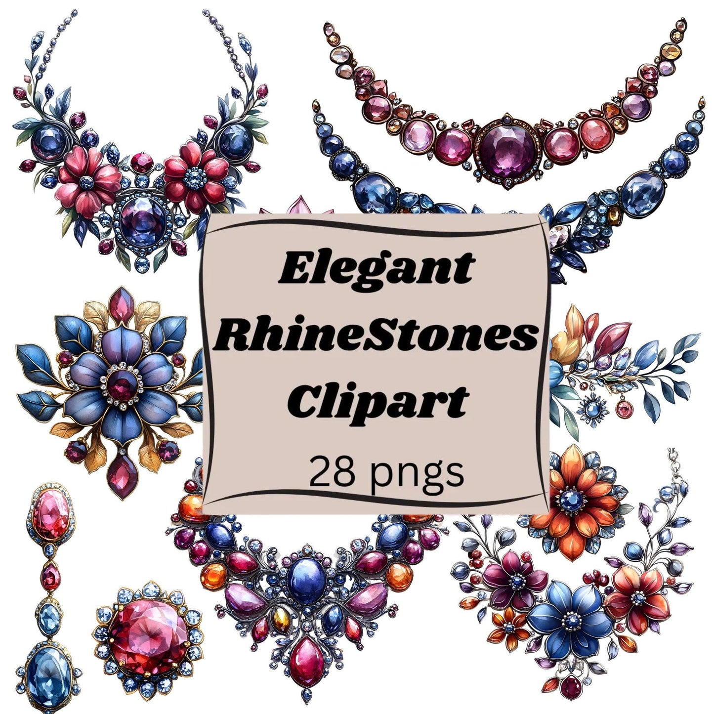 Luxury rhinestone clipart